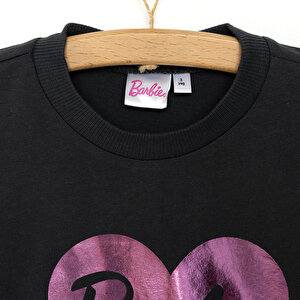 Kız Bebek Barbie Tişört Süprem Kumaş Bisiklet Yaka Kısa Kol Antrasit Kız Bebek Barbie Tişört Süprem Kumaş Bisiklet Yaka Kısa Kol Antrasit