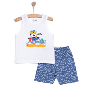 HelloBaby Basic Atlet-Şort, Beyaz, 6 Ay