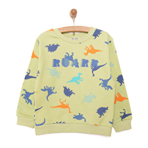 Basic Az Şardonlu Aslan Desenli Sweatshirt Erkek Bebek Basic Az Şardonlu Aslan Desenli Sweatshirt Erkek Bebek