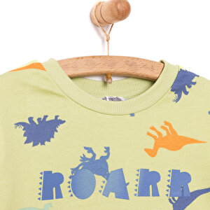 Basic Az Şardonlu Aslan Desenli Sweatshirt Erkek Bebek Basic Az Şardonlu Aslan Desenli Sweatshirt Erkek Bebek