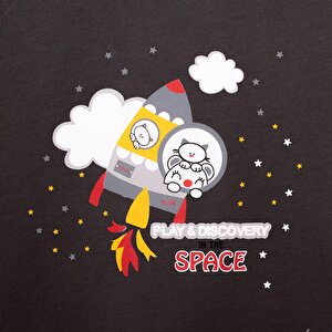 Erkek Bebek Sweatshirt Şardonlu Çıtçıtlı Bisiklet Yaka Uzun Kol Koyu Gri Erkek Bebek Sweatshirt Şardonlu Çıtçıtlı Bisiklet Yaka Uzun Kol Koyu Gri