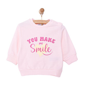 Basic Az Şardonlu Aslan Desenli Sweatshirt Kız Bebek Basic Az Şardonlu Aslan Desenli Sweatshirt Kız Bebek