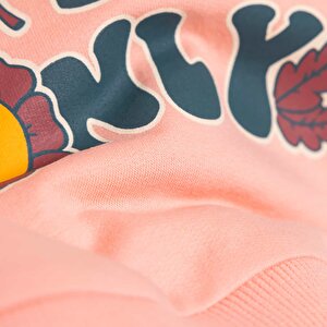 Basic Az Şardonlu Çiçekli Yazı Desenli Sweatshirt Kız Bebek Basic Az Şardonlu Çiçekli Yazı Desenli Sweatshirt Kız Bebek