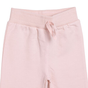 Kız Bebek Eşofman Alt Şardonlu Ribana Paça Pembe Kız Bebek Eşofman Alt Şardonlu Ribana Paça Pembe