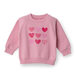 HelloBaby Sweatshirt, Açık Pembe, 6 Ay