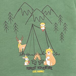 Basic Az Şardonlu Kamp Temalı Sweatshirt Erkek Bebek Basic Az Şardonlu Kamp Temalı Sweatshirt Erkek Bebek