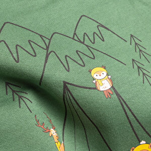 Basic Az Şardonlu Kamp Temalı Sweatshirt Erkek Bebek Basic Az Şardonlu Kamp Temalı Sweatshirt Erkek Bebek