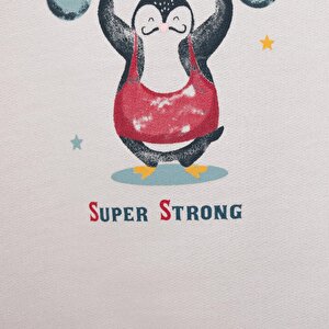 Erkek Bebek Sweatshirt Şardonlu Penguen Baskılı Bisiklet Yaka Uzun Kol Gri Erkek Bebek Sweatshirt Şardonlu Penguen Baskılı Bisiklet Yaka Uzun Kol Gri