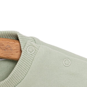 Basic Az Şardonlu Penguen Desenli Sweatshirt Kız Bebek