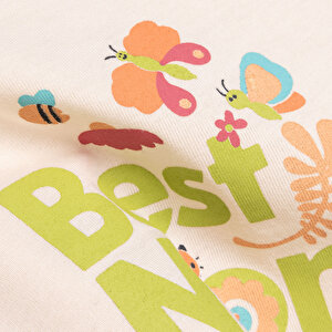 Basic Best Mom Baskılı Tshirt Kız Bebek
