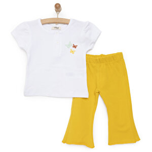 Luess Basic Bluz - Tayt, Sarı, 1 Yaş