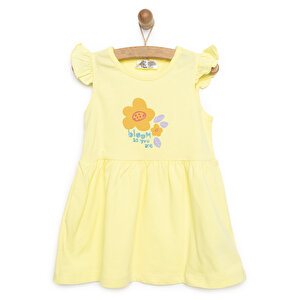 HelloBaby Basic Elbise, Açık Sarı, 9 Ay