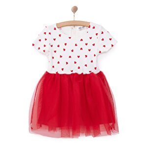 HelloBaby Basic Elbise, Kırmızı, 9 Ay