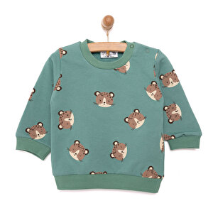 HelloBaby Basic Sweatshir, Desenli, 6 Ay