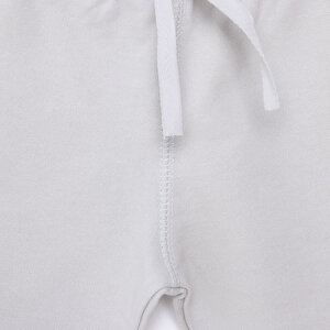 Erkek Bebek Eşofman Alt Şardonlu Kumaş Ribana Paça Gri