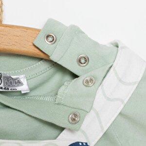 Basic Erkek Balina Desenli Şort Salopet-Tshirt Erkek Bebek Basic Erkek Balina Desenli Şort Salopet-Tshirt Erkek Bebek