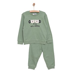 HelloBaby Basic Eşofman Tak, Yeşil, 6 Ay