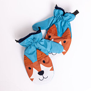 Basic Erkek Blok Desenli Tilki Eldivenli Mont Erkek Bebek