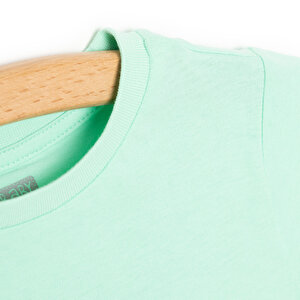 Basic Erkek Deniz ve Palmiye Baskılı T-Shirt Erkek Bebek