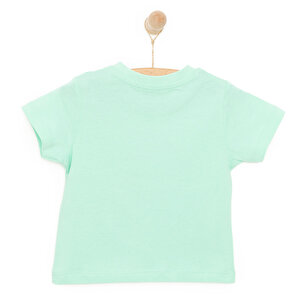 Basic Erkek Deniz ve Palmiye Baskılı T-Shirt Erkek Bebek