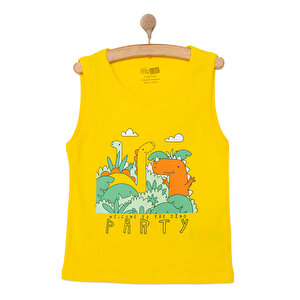 Basic Erkek Dinozor Partisi Baskılı Atlet Tshirt Erkek Bebek Basic Erkek Dinozor Partisi Baskılı Atlet Tshirt Erkek Bebek