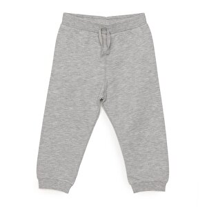 Unisex Eşofman Alt Şardonlu Gri Melanj