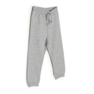 Unisex Eşofman Alt Şardonlu Gri Melanj