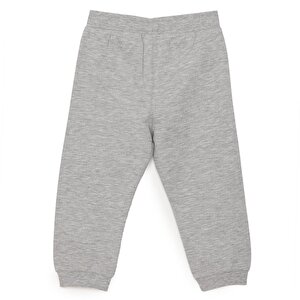 Unisex Eşofman Alt Şardonlu Gri Melanj