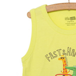 Basic Erkek Hayvan ve Araba Baskılı Atlet Tshirt Erkek Bebek Basic Erkek Hayvan ve Araba Baskılı Atlet Tshirt Erkek Bebek