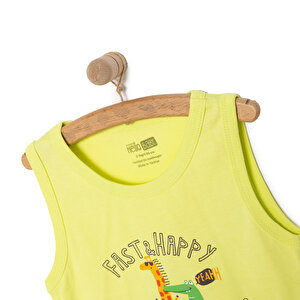 Basic Erkek Hayvan ve Araba Baskılı Atlet Tshirt Erkek Bebek Basic Erkek Hayvan ve Araba Baskılı Atlet Tshirt Erkek Bebek