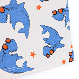 Basic Erkek Köpek Balığı Baskılı T-Shirt Erkek Bebek Basic Erkek Köpek Balığı Baskılı T-Shirt Erkek Bebek