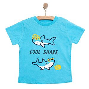 HelloBaby Basic Tshirt, Turkuaz, 6 Ay