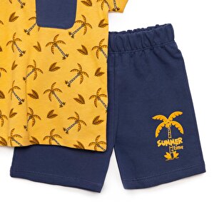 Basic Erkek Palmiye Desenli Şortlu Takım Erkek Bebek Basic Erkek Palmiye Desenli Şortlu Takım Erkek Bebek