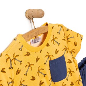 Basic Erkek Palmiye Desenli Şortlu Takım Erkek Bebek Basic Erkek Palmiye Desenli Şortlu Takım Erkek Bebek