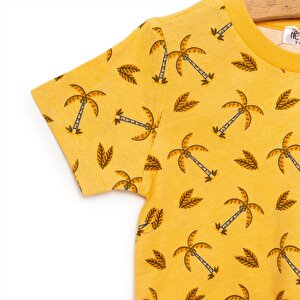 Basic Erkek Palmiye Desenli Şortlu Takım Erkek Bebek Basic Erkek Palmiye Desenli Şortlu Takım Erkek Bebek