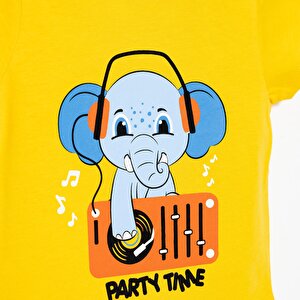 Basic Erkek Parti Fil Baskılı T-Shirt Erkek Bebek