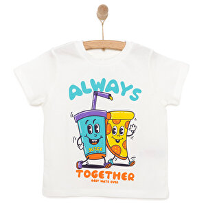 Basic Erkek Pizza Baskılı T-Shirt Erkek Bebek