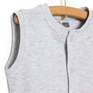 Erkek Bebek Basic Yelek İnterlok Düğmeli Erkek Bebek Basic Yelek İnterlok Düğmeli