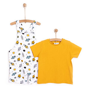 Basic Şort Salopet-Tshirt Basic Şort Salopet-Tshirt