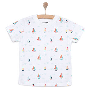 HelloBaby Tshirt, Ekru, 6 Ay