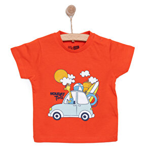 Basic Erkek Tatil ve Zürafa Baskılı T-Shirt Erkek Bebek Basic Erkek Tatil ve Zürafa Baskılı T-Shirt Erkek Bebek