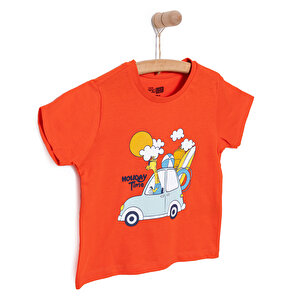 Basic Erkek Tatil ve Zürafa Baskılı T-Shirt Erkek Bebek Basic Erkek Tatil ve Zürafa Baskılı T-Shirt Erkek Bebek