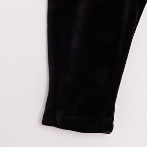 Erkek Bebek Eşofman Alt Fitilli Kadife Örme Reçme Paça Siyah Erkek Bebek Eşofman Alt Fitilli Kadife Örme Reçme Paça Siyah