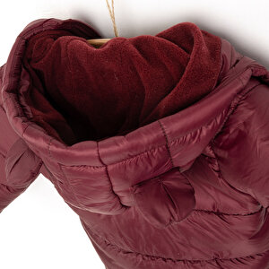 Basic Kapüşonlu Kulaklı Mont Kız Bebek