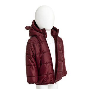 Basic Kapüşonlu Kulaklı Mont Kız Bebek