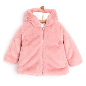 Midimod Basic Kapüşonlu Pe, Pembe, 1 Yaş