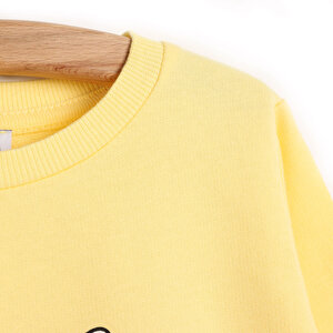 Basic Kedicik Desenli Sweatshirt Kız Bebek