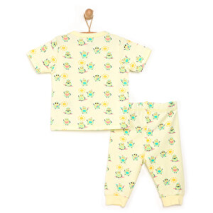 Basic Kısa Kol Çıtçıtlı Pijama Takımı Kız Bebek
