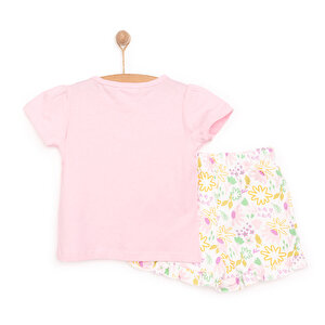 Basic Kız Be Happy Baskılı Tshirt-Şort Kız Bebek