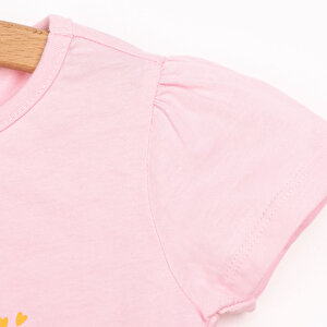 Basic Kız Be Happy Baskılı Tshirt-Şort Kız Bebek